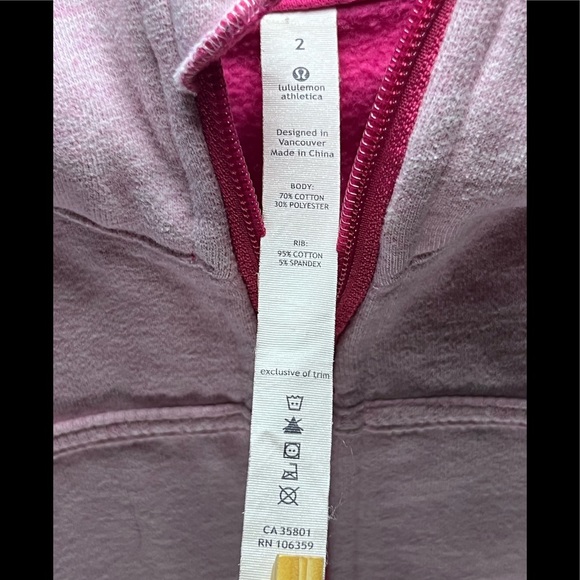 Rare Vintage limited Edition - Lululemon Scuba Hoodie - Size 2 - Passion Pink - Picture 3 of 10
